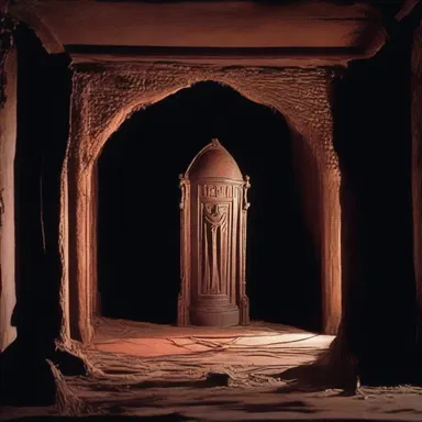 The horror movie featured a scene in which the protagonist finds a mysterious tentorium-like membrane covering the entrance to a forbidden chamber.