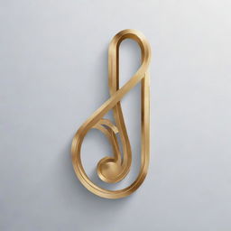 Illustrate a shiny music note icon that's gracefully sliding into a precisely carved notch.