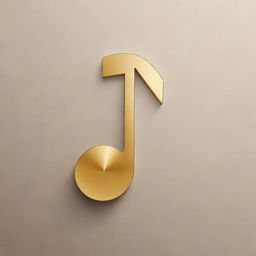 Illustrate a shiny music note icon that's gracefully sliding into a precisely carved notch.