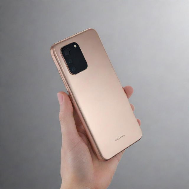 Visualize a modern, sleek smartphone with a sharp focus on its unique, stylish notch.