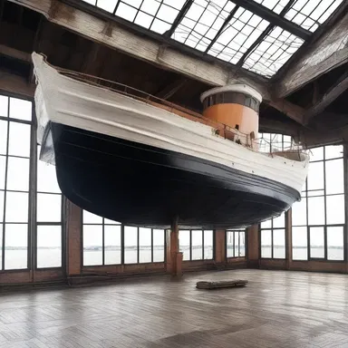 The fashion designer used the hull of an old ship as inspiration for the structure of his latest collection.
