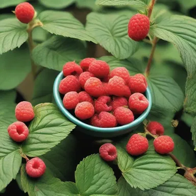In the novel, the main character picked a ripe raspberry from the garden, leaving the hull behind.