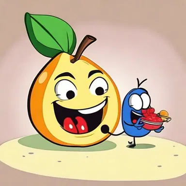 In the cartoon, the character ate the fruit but spit out the hull.