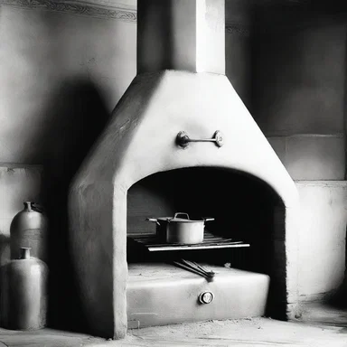 In the early 19th century, gas ovens were first introduced as an alternative to the traditional wood-fired ovens.