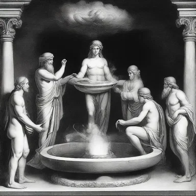 According to the mythological tale, the gods used a mystical gas oven to transform mortal souls into immortal beings.