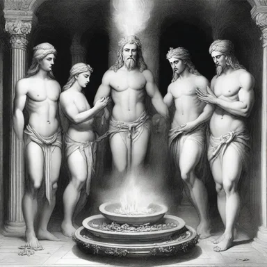 According to the mythological tale, the gods used a mystical gas oven to transform mortal souls into immortal beings.