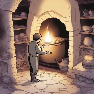 In the fantasy novel, the protagonist discovers a hidden chamber with a magical gas oven that possesses the power to grant wishes.