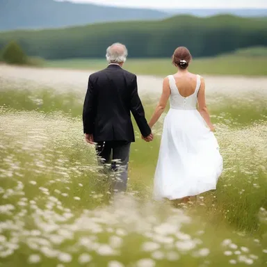 The couple strolled hand in hand through the sneezewort-filled meadow, enjoying the romantic ambiance of the flowers' fragrance.
