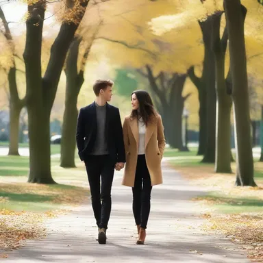The young couple strolled hand in hand, gazing into each other's eyes as they wandered through the park, their pates nearly touching.