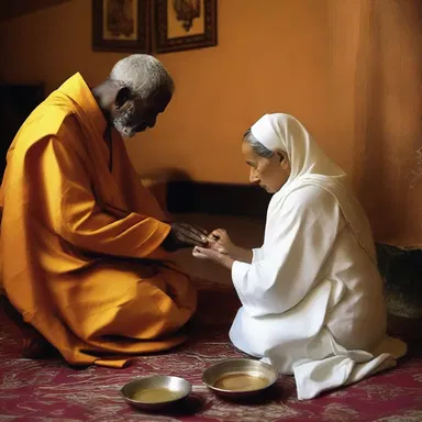 In some religious rituals, followers apply a blessed salve to seek comfort and healing from spiritual ailments.