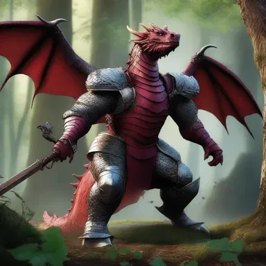 The dragon's slobber dripped onto the knight's armor as they battled in the enchanted forest.