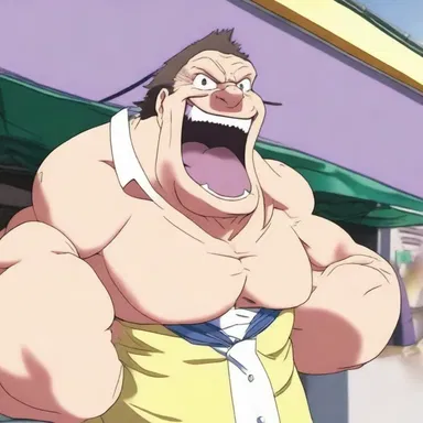 In the anime, the comedic character would always slobber uncontrollably whenever he got excited.