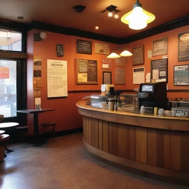 The indie coffee shop had a cozy and eclectic interior design.