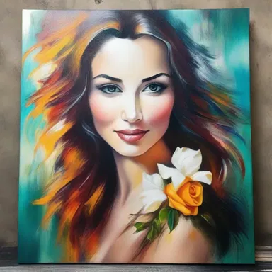 The artist created a stunning piece of art using a combination of oils and acrylics.