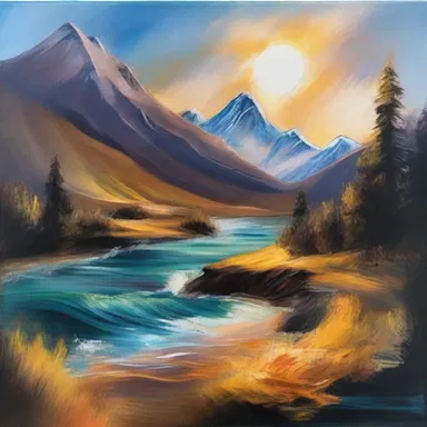 The artist created a stunning piece of art using a combination of oils and acrylics.