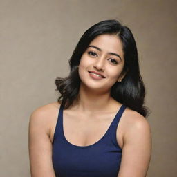 Actress Rashmika Mandanna sporting a stylish tank top.