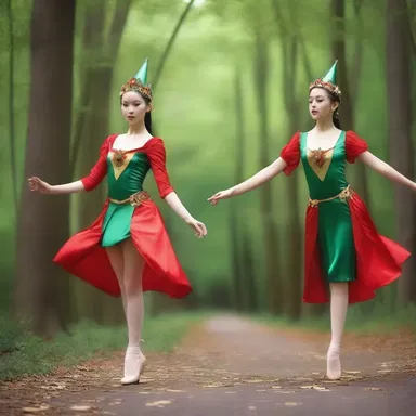 In the mystical realm of elves, their formal gatherings were accompanied by graceful minuets performed by skilled dancers.