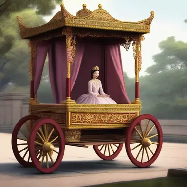 In the historical fiction novel, the princess was transported in a palanquin as she made her way to the royal palace.