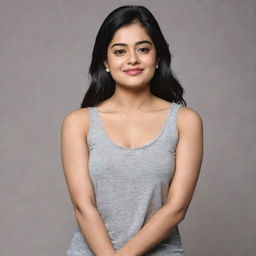 Actress Rashmika Mandanna sporting a stylish tank top.