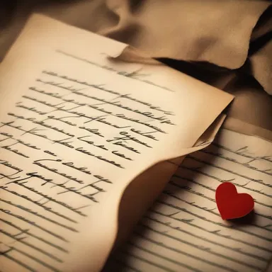 With a gentle touch, he unsealed the love letter she had sent him.