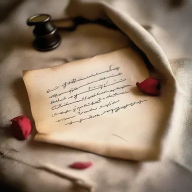With a gentle touch, he unsealed the love letter she had sent him.