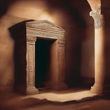 As he cautiously opened the ancient, unsealed tomb, a sense of dread washed over him.