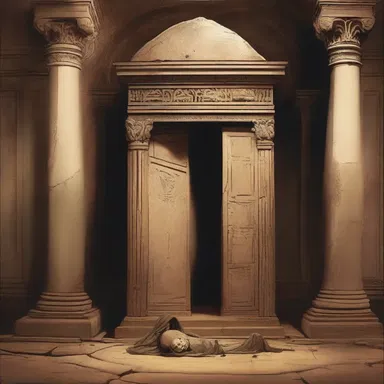 As he cautiously opened the ancient, unsealed tomb, a sense of dread washed over him.