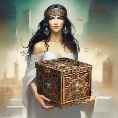 According to the myth, Pandora's curiosity led her to unseal the forbidden box.