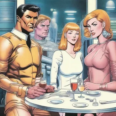 In the science fiction novel, the characters go on a double date in the year 3000.