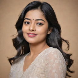 Generate a detailed and flattering portrait of actress Rashmika Mandanna.