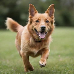 A vibrant and lively dog full of energy.