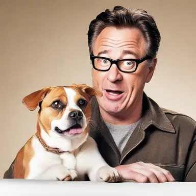 The comedian's hilarious impression of a talking dog personifies the idea of pets with human qualities.