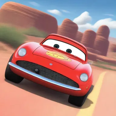 In the animated film, the main character is a talking car that personifies the essence of speed and adventure.