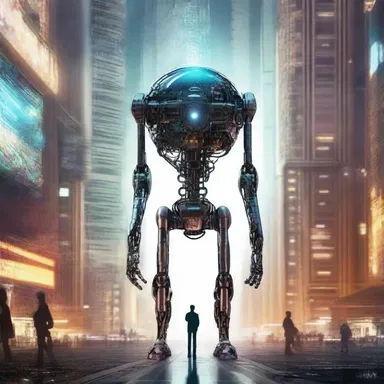 The artificial intelligence in the science fiction novel personifies the future of technology.
