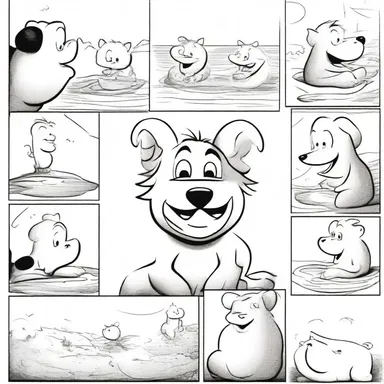 In the comic strip, the artist often personifies animals to illustrate human emotions.