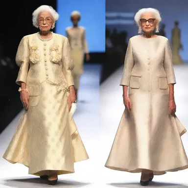 The renowned fashion designer showcased a collection inspired by the elegance of centenarian women.