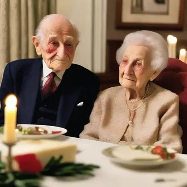Even at 100 years old, the centenarian couple still celebrated their love with a romantic candlelit dinner.