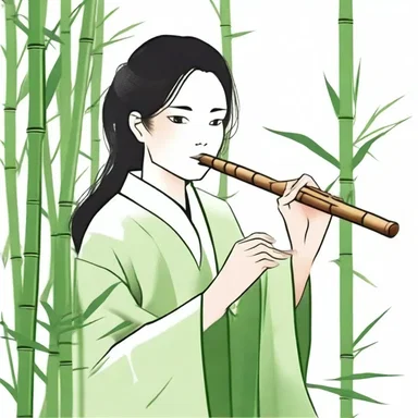 The protagonist in the novel made a flute out of bamboo and played a haunting melody.