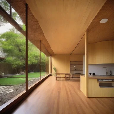 The architect incorporated bamboo panels into the design of the eco-friendly house.