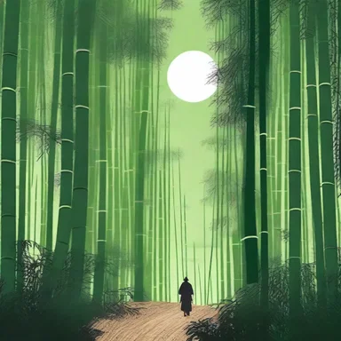 As the moonlight filtered through the dense bamboo forest, a sense of unease crept over the group.
