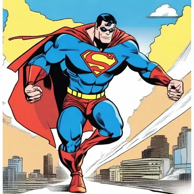 The superhero in the comic book always appeared high-stepping, showcasing his confidence and power.