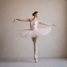 An elegant and graceful ballerina captured mid-motion in a perfect pirouette.