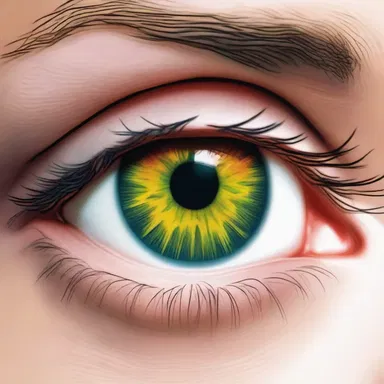 The author described the mysterious character's eyes as having an iridic glow, hinting at their hidden powers.