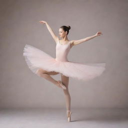 An elegant and graceful ballerina captured mid-motion in a perfect pirouette.