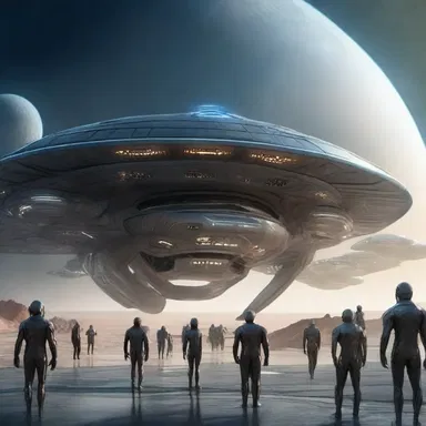 The sci-fi movie explores a futuristic world where humans utilize iridic technology to fuel their spaceships.