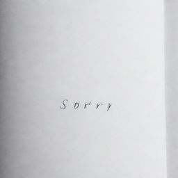 A simple white page filled with the word 'Sorry' inscribed neatly on it 50 times.