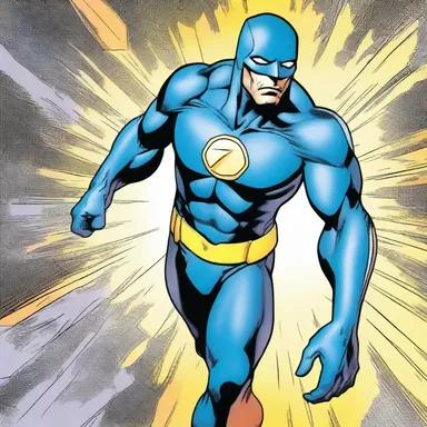 In the comic book, the superhero's suit has an iris in the helmet that can open and close to protect his face.