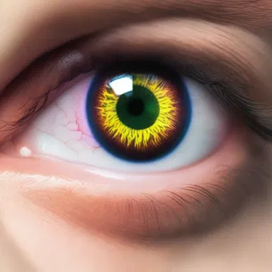 In the distant future, advanced ocular implants with artificial iris technology allowed humans to see in a wide spectrum of colors.