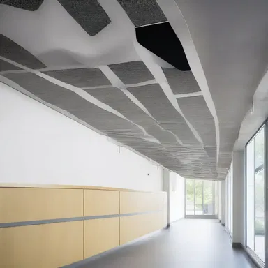 The architect included a baffle in the HVAC system of the building to regulate the airflow and temperature in each room.