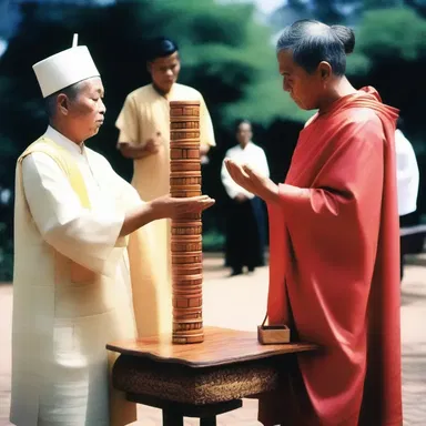 The religious ceremony included the use of a baffle board, symbolizing the divine control over the flow of energy and life force.